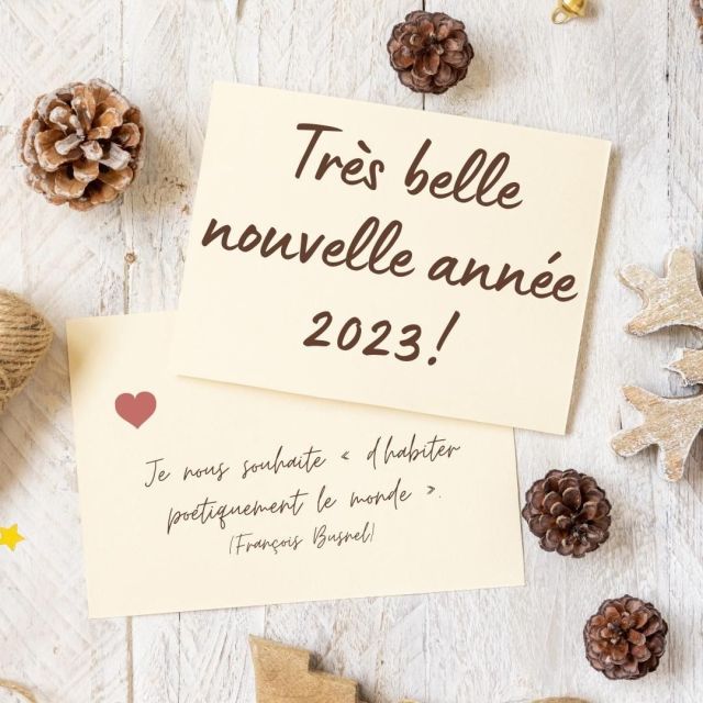 « Habiter poétiquement le monde »
Les mots de François Busnel au micro du podcast @nouveloeil_  résonne merveilleusement bien avec les  meilleurs vœux que je vous souhaite pour cette nouvelle année ✨🙏
Je nous souhaite donc « d’habiter poétiquement le monde »… ensemble 
Marie
#voeux #2023 #habiterlemonde #gratitude